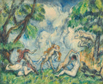 Battle of Love, vintage artwork by Paul Cezanne, 12x8" (A4) Poster