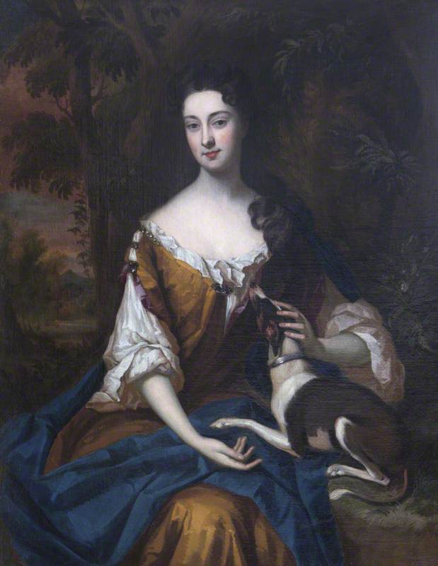 Catherine Bower, Lady Ashe, vintage artwork by Sir Godfrey Kneller, BT., 12x8" (A4) Poster