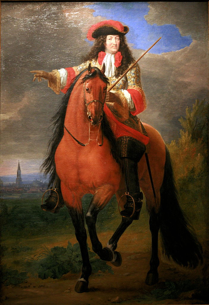 Louis XIV before Strasbourg, vintage artwork by Adam Frans van der Meulen, 12x8" (A4) Poster