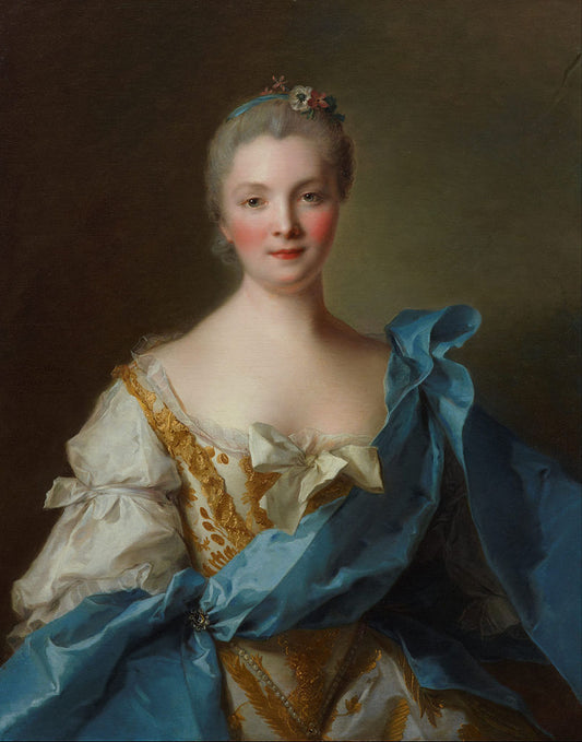 Madame de La Porte, vintage artwork by Jean-Marc Nattier, 12x8" (A4) Poster
