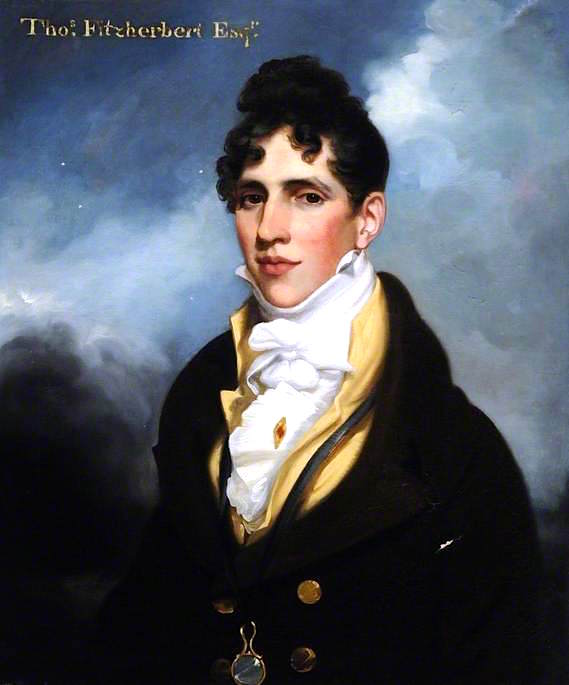 Thomas Fitzherbert, vintage artwork by Mather Brown, 12x8" (A4) Poster