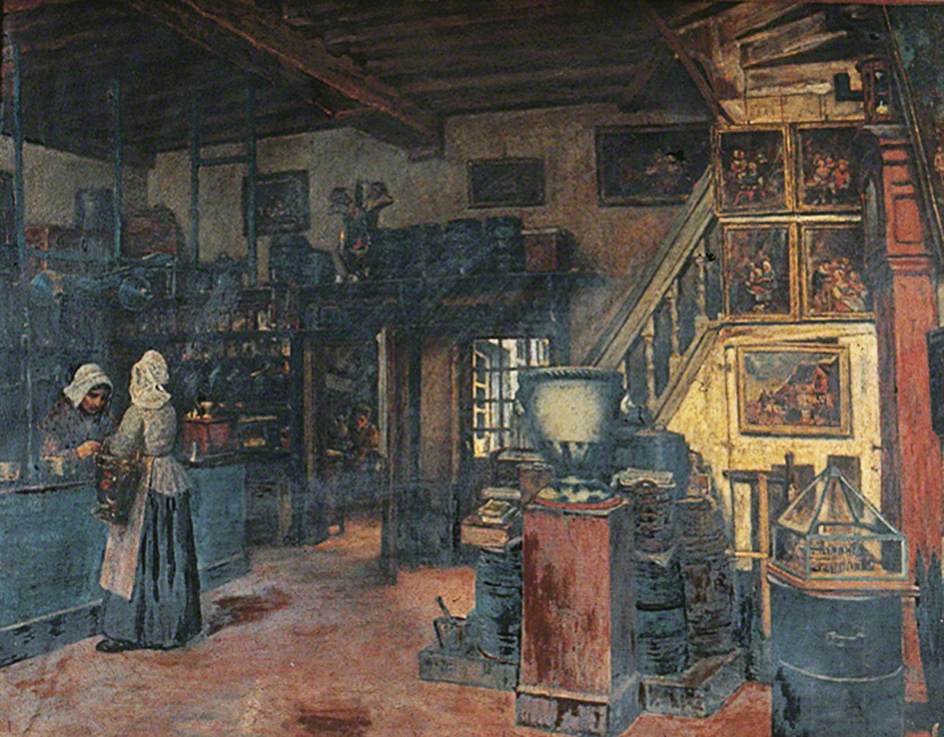 The House of Quentin Massys, vintage artwork by Henri de Braekeleer, 12x8" (A4) Poster