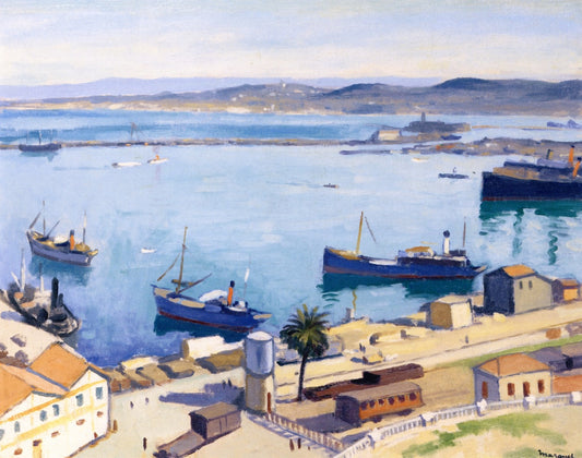 The Docks, Beautiful Weather, vintage artwork by Albert Marquet, 12x8" (A4) Poster
