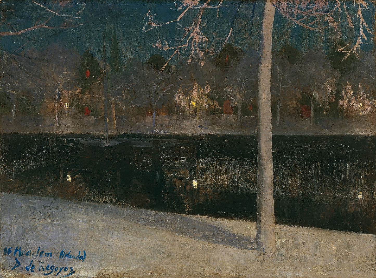 Landscape by Night (Haarlem) by Dario de Regoyos Y Valdes,A3(16x12")Poster