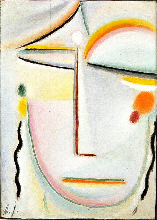 Abstract Head: Enlightenment II, vintage artwork by Alexei von Jawlensky, 12x8" (A4) Poster