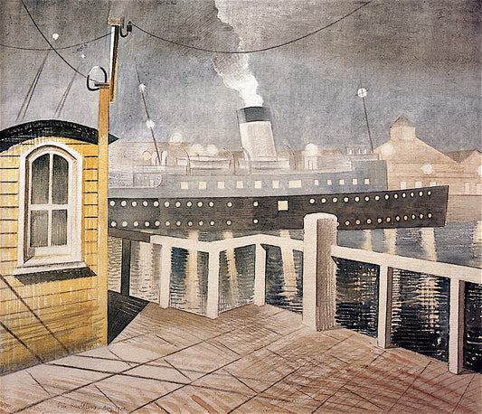 Channel Steamer leaving Harbor by Eric Ravilious,16x12(A3) Poster