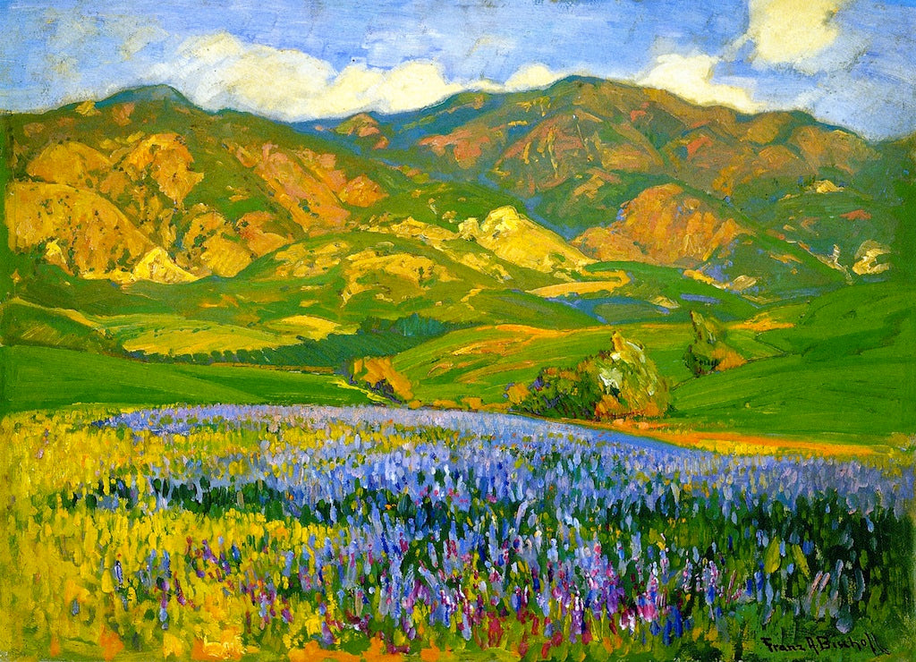 San Fernando Valley: Lupines by Franz Bischoff,A3(16x12")Poster