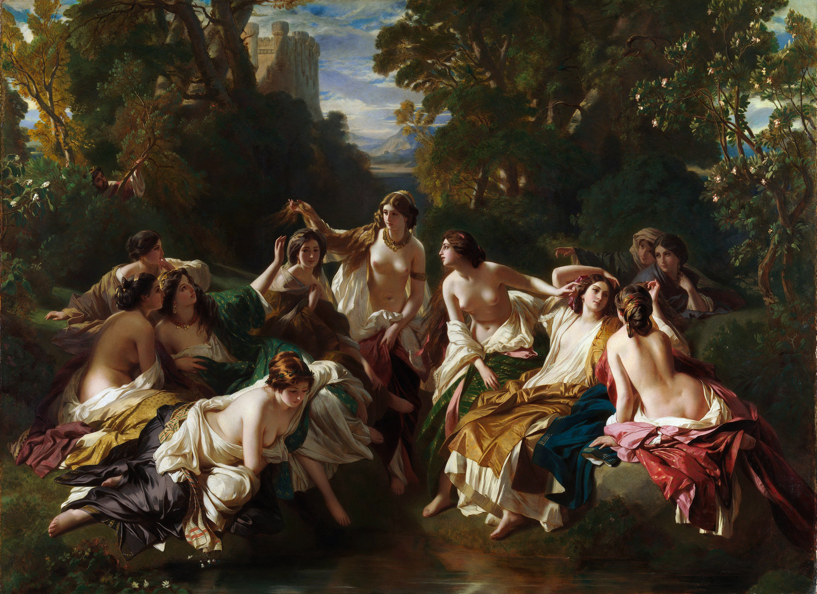 Florinda, vintage artwork by Franz Xavier Winterhalter, A3 (16x12") Poster Print