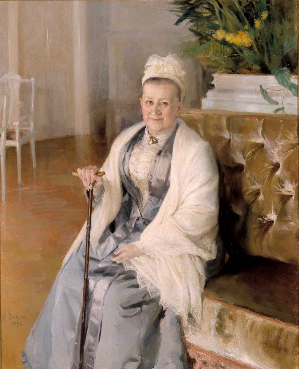 Portrait of Mrs. Anna Sinebrychoff by Albert Edelfelt,A3(16x12")Poster