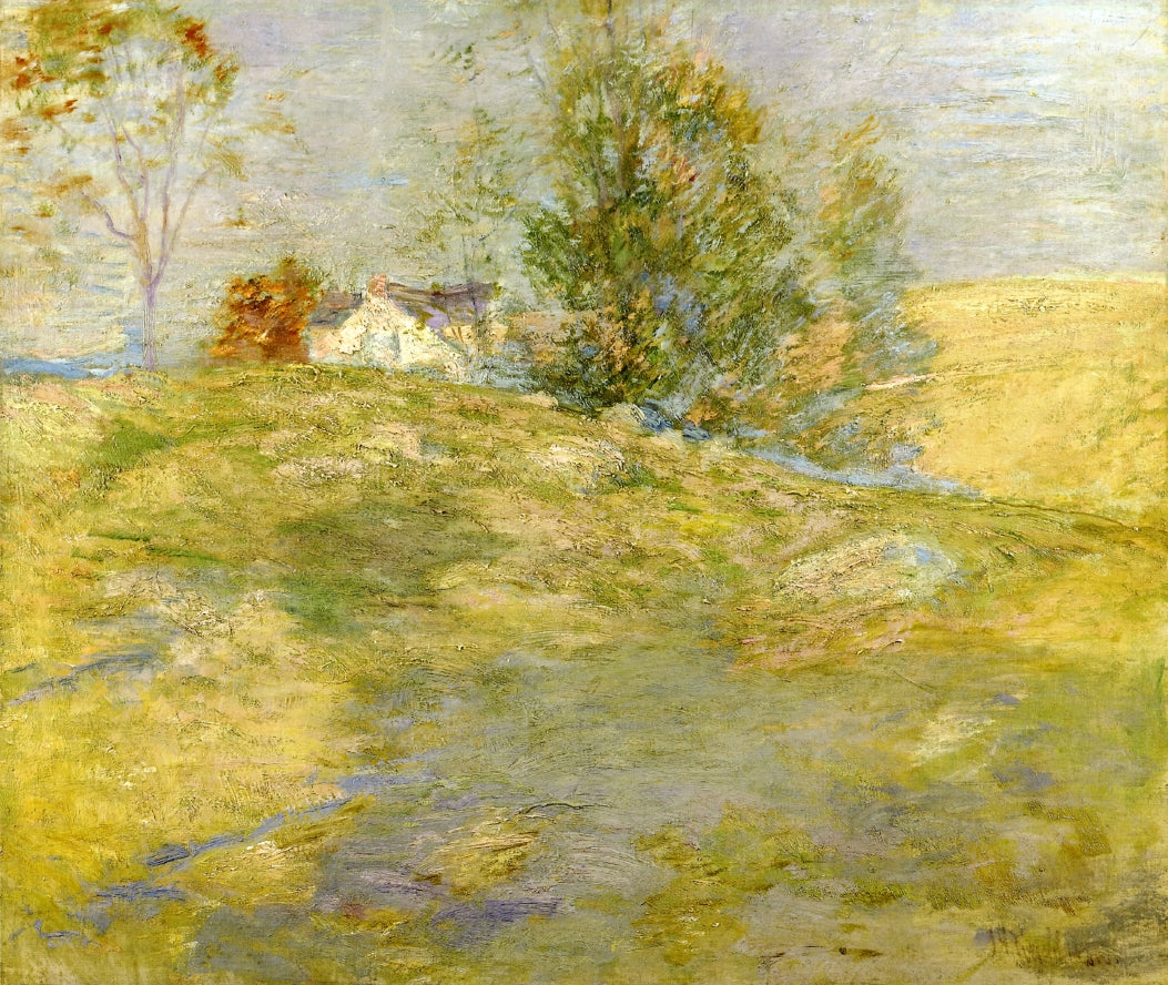 Artist's Home in Autumn, Greenwich, Connecticut, vintage artwork by John Twachtman, 12x8" (A4) Poster