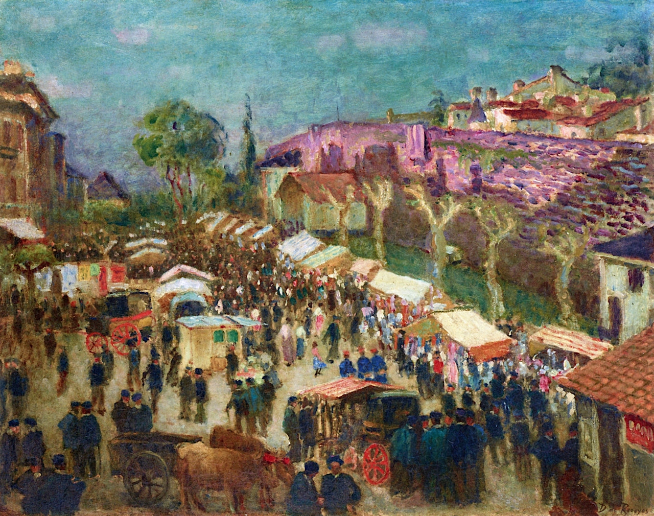 Market in Navarre by Dario de Regoyos Y Valdes,A3(16x12")Poster