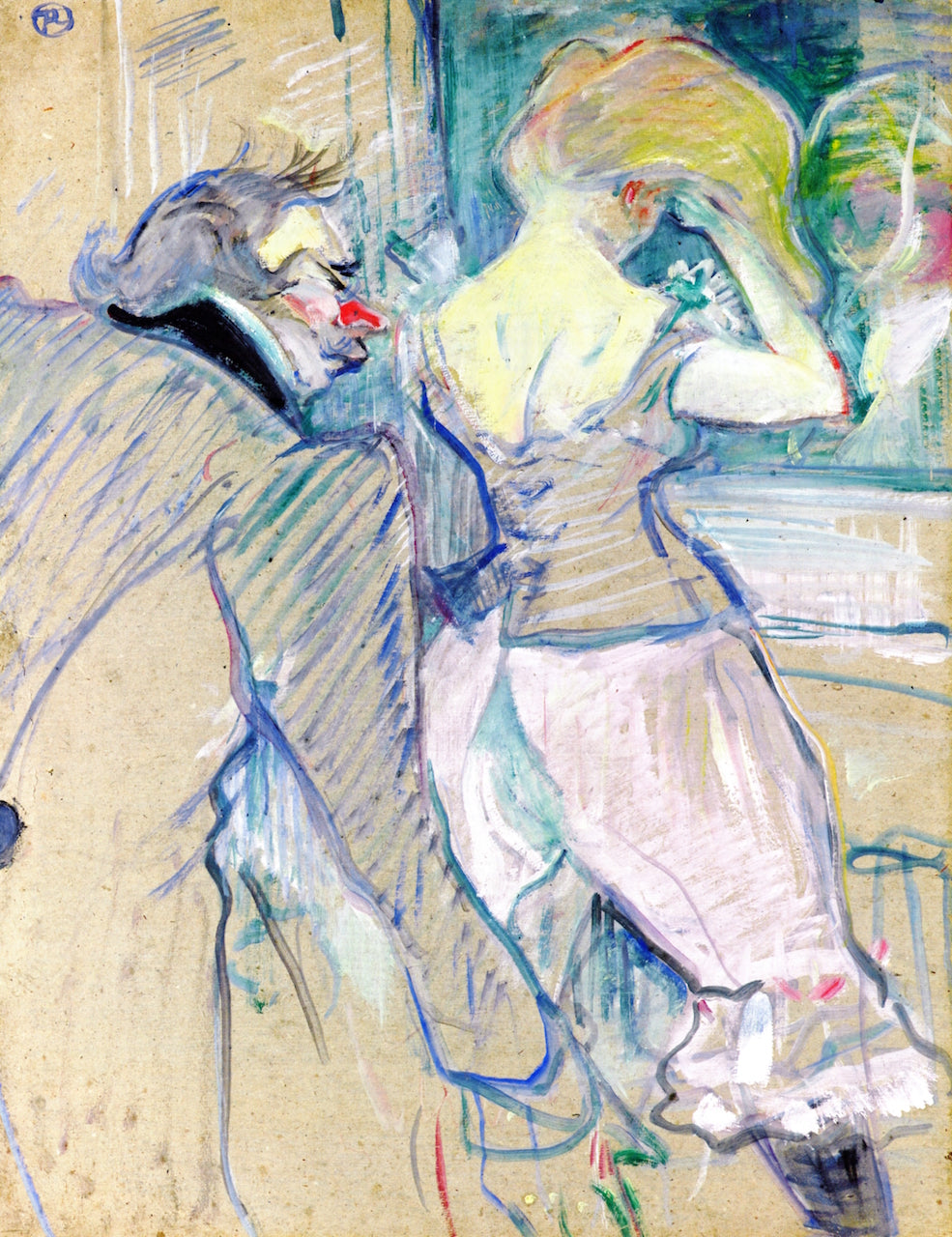 Armenonville, In a Private Room by Henri de Toulouse-Lautrec,A3(16x12")Poster