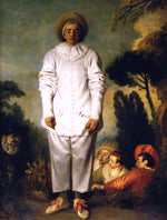 Pierrot, called Gilles, vintage artwork by Jean-Antoine Watteau, 12x8" (A4) Poster