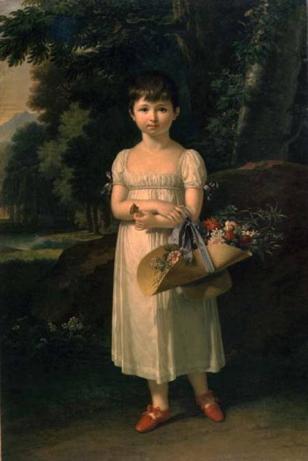 Portrait of Princess Amelia Ogińska, vintage artwork by François-Xavier Fabre, 12x8" (A4) Poster