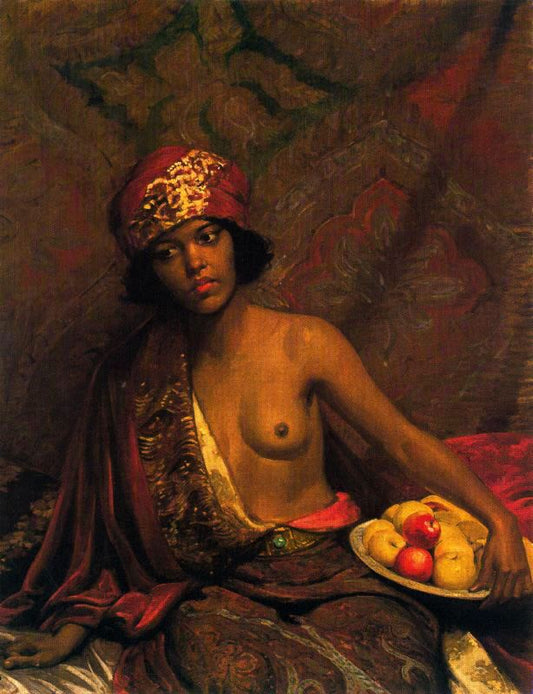 La mulata, vintage artwork by Adolfo Lozano Sidro, 12x8" (A4) Poster