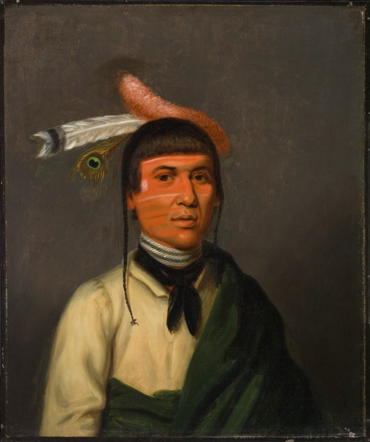 No-Tin (Wind), a Chippewa Chief, vintage artwork by Henry Inman, A3 (16x12") Poster Print