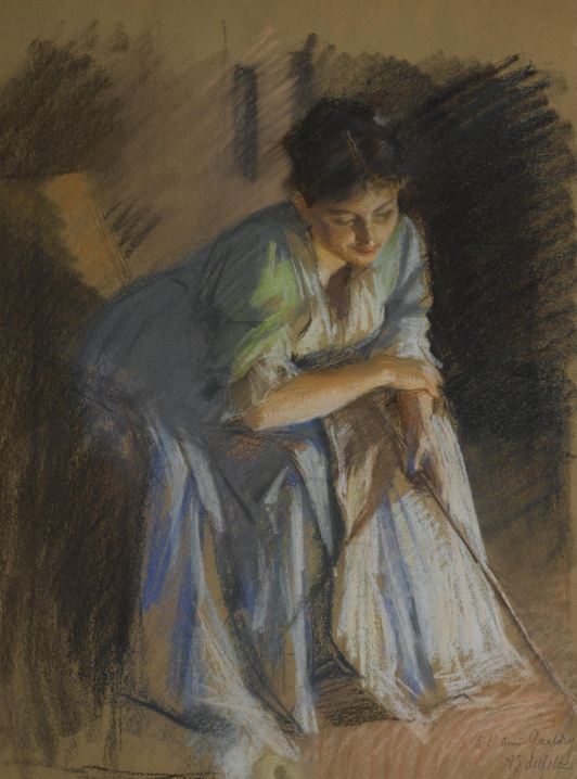 Portrait of Jenny Carre by Albert Edelfelt,A3(16x12")Poster