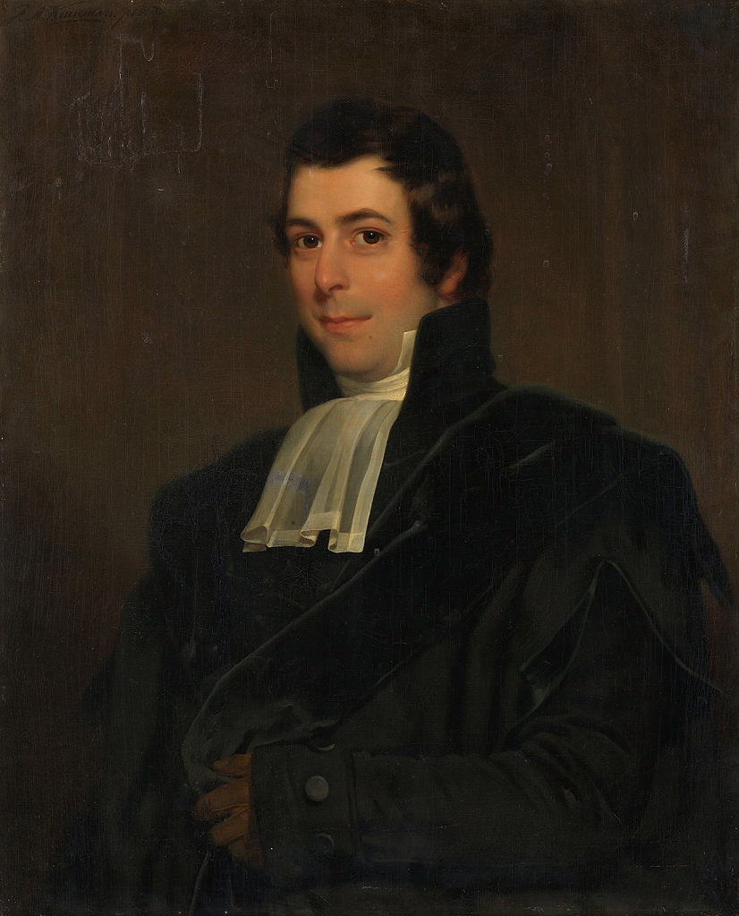 Portrait of Gijsbertus Johannes Rooyens, vintage artwork by Jan Adam Kruseman, A3 (16x12") Poster Print