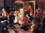 Hogarth's Studio in 1739 - Holiday Visit of the Foundlings to View the Portrait of Captain Coram, vintage artwork by Edward Matthew Ward, A3 (16x12") Poster Print