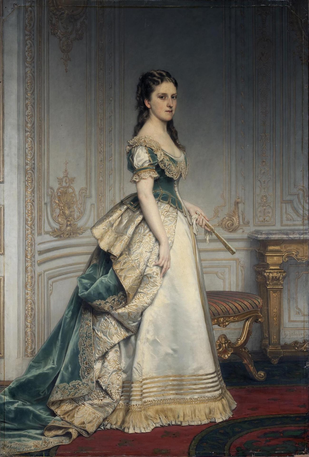 Portrait of Nadezhda Polovtseva, vintage artwork by Charles Francois Jalabert, A3 (16x12") Poster Print