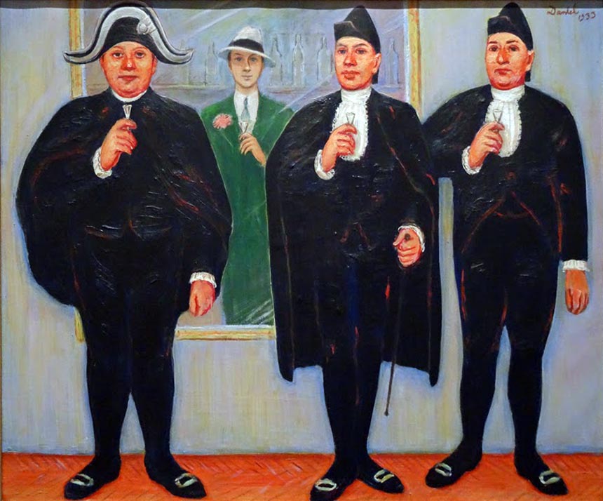 Domestics, vintage artwork by Nils Dardel, 12x8" (A4) Poster