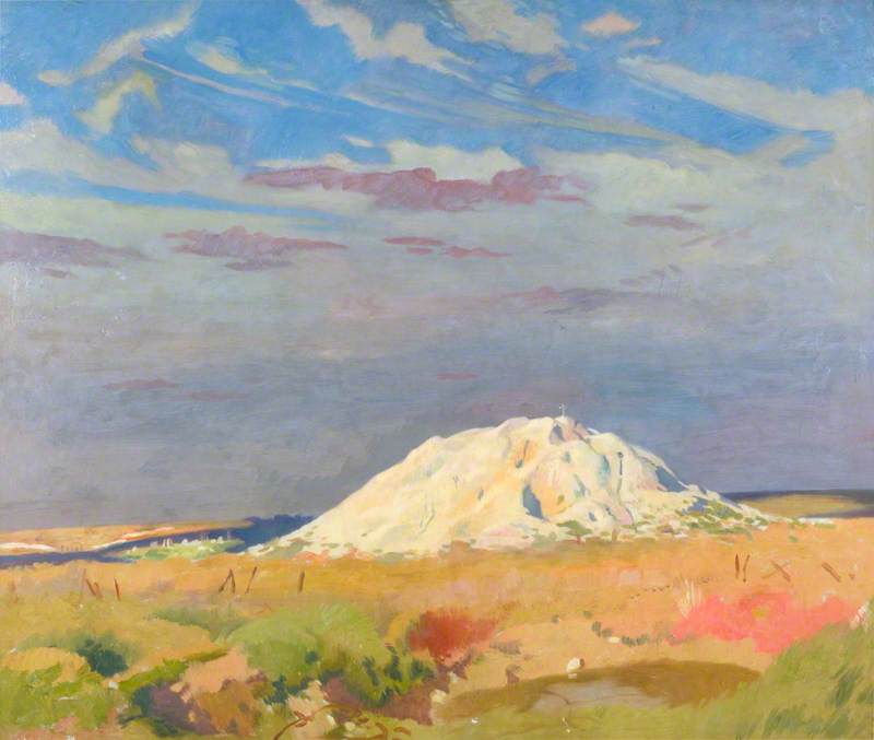 The Butte de Warlencourt, vintage artwork by Sir William Orpen, R.A., R.H.A., 12x8" (A4) Poster