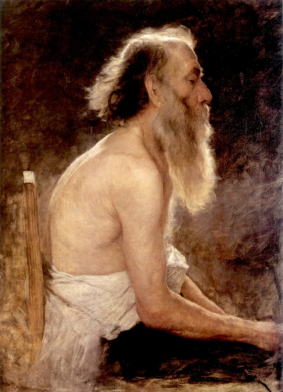 Half-Length Figure Study by John Ottis Adams,A3(16x12")Poster