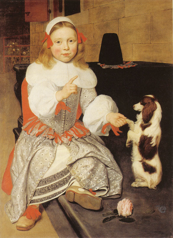 A Young Boy, vintage artwork by Ludolf de Jongh, 12x8" (A4) Poster