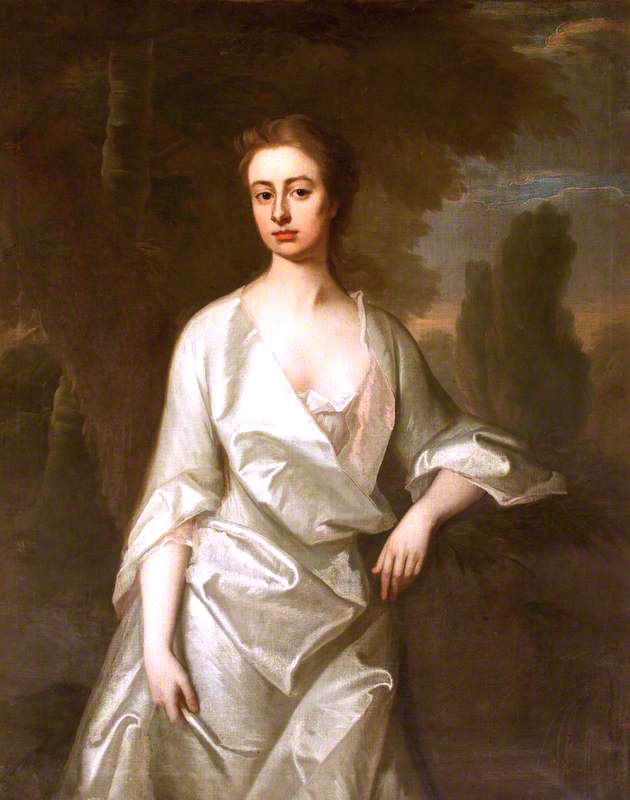 The Honourable Mary Mansel, Mrs John Ivory Talbot, vintage artwork by Michael Dahl, 12x8" (A4) Poster
