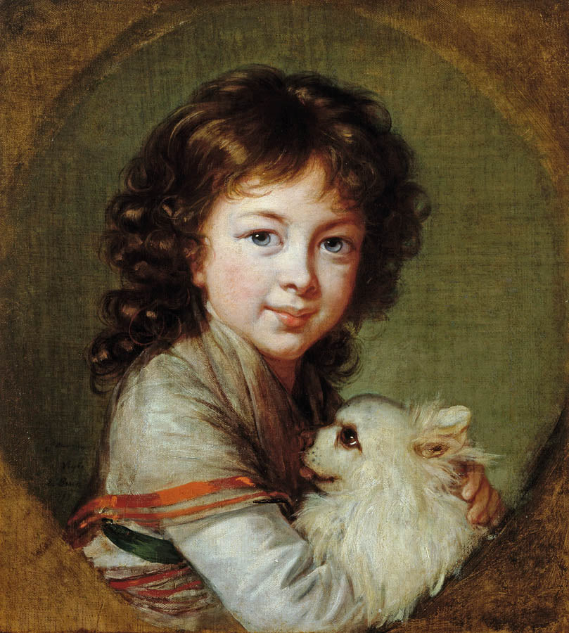 Elisabeth Isabelle Mniszech, vintage artwork by Élisabeth Vigee-Lebrun, 12x8" (A4) Poster