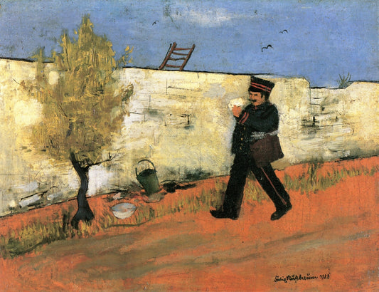 Country Postman, vintage artwork by Felix Nussbaum, 12x8" (A4) Poster
