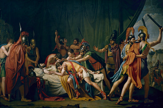 The Death of Viriatus, King of the Lusitani, vintage artwork by Jose de Madrazo y Agudo, 12x8" (A4) Poster