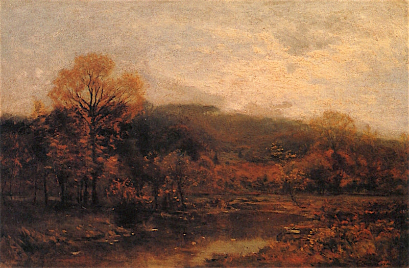 Autumn Brook, vintage artwork by Charles Harry Eaton, 12x8" (A4) Poster