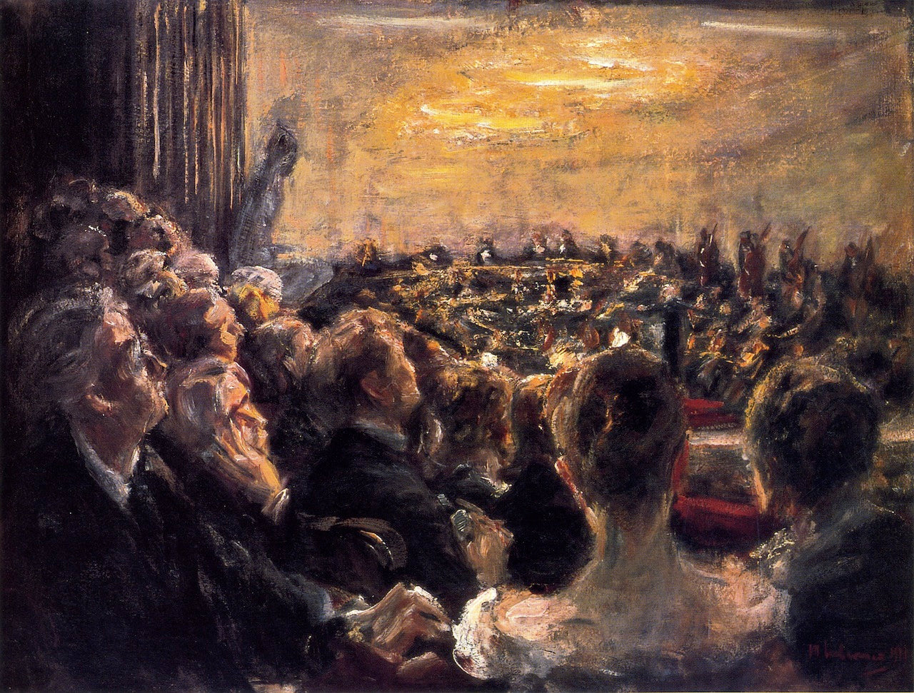 Concert in the Opera House, vintage artwork by Max Liebermann, 12x8" (A4) Poster