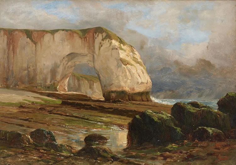 Etratat, Normandy Coast, vintage artwork by James David Smillie, 12x8" (A4) Poster