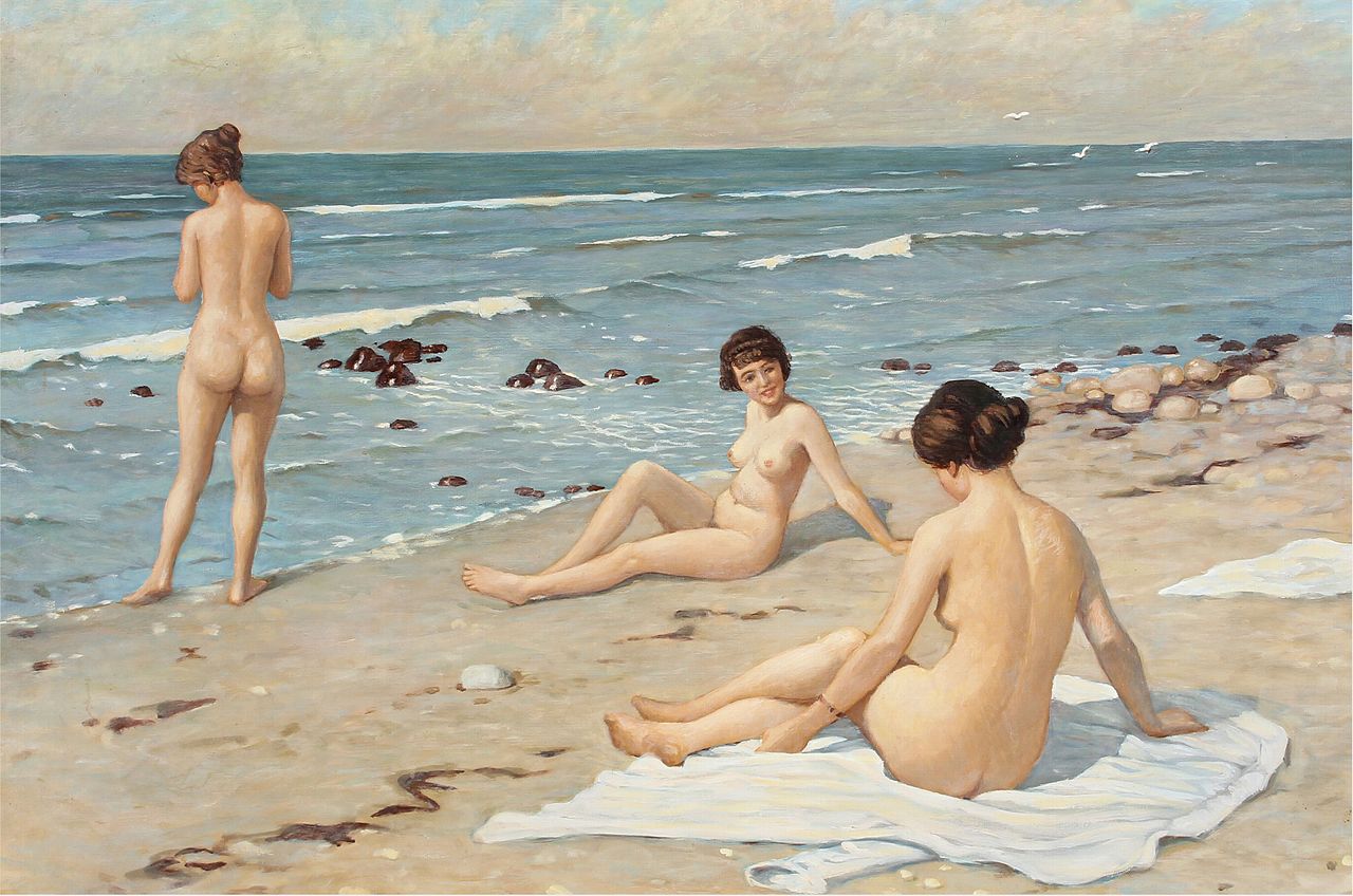 The Three Bathers by Paul-Gustave Fischer,A3(16x12")Poster