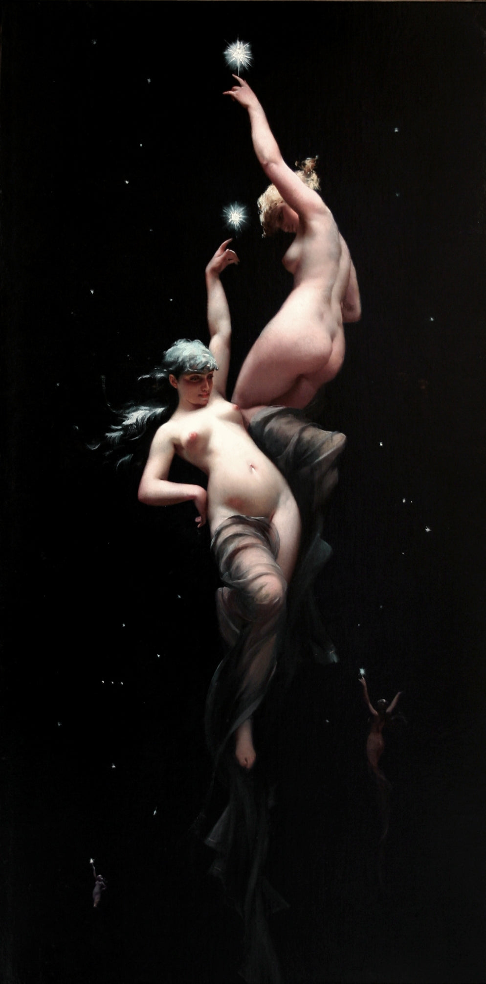 Moonlit Beauties by Luis Ricardo Falero,A3(16x12")Poster