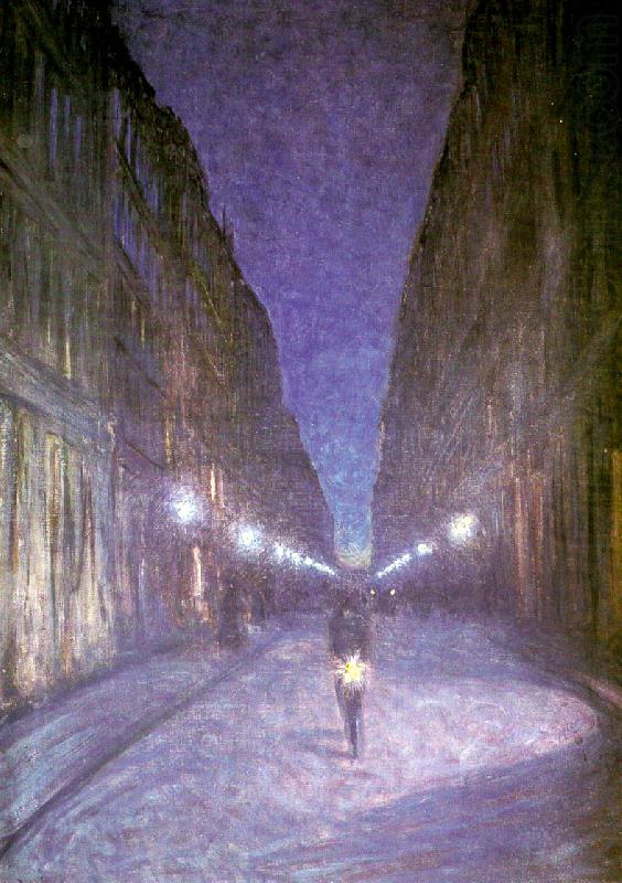 Street at Night by Eugene Jansson,A3(16x12")Poster