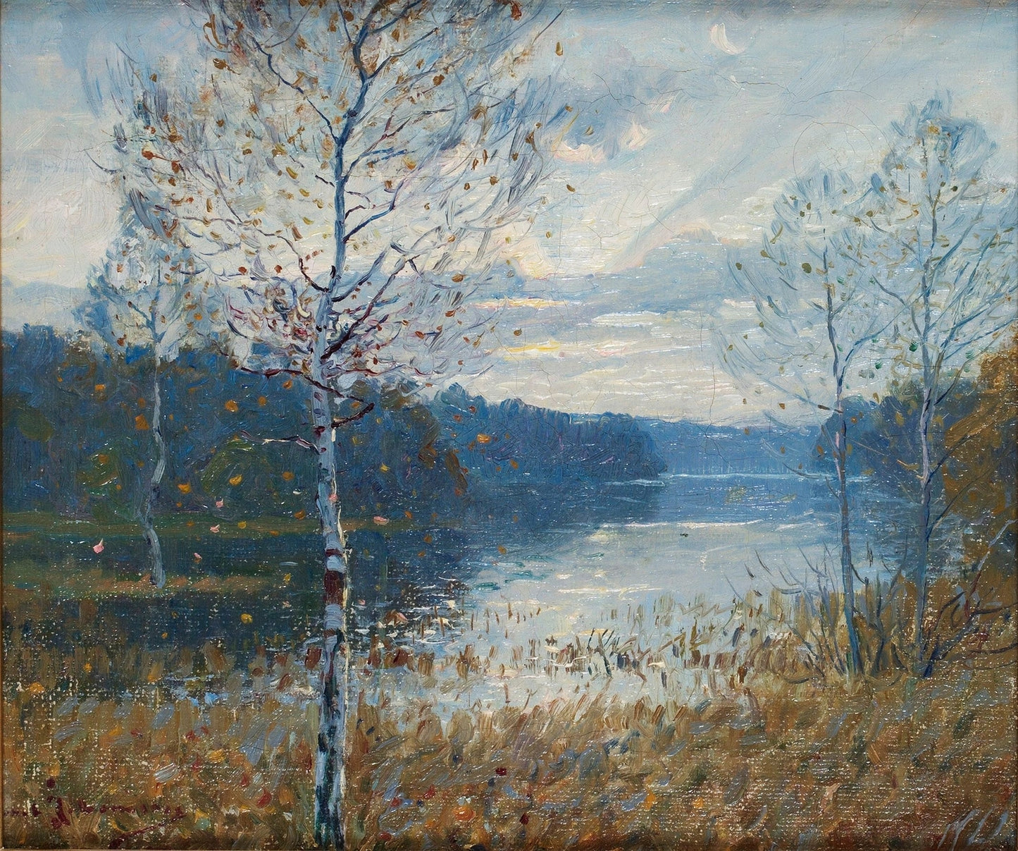 Sunny autumn day at the lake by Carl Johansson,A3(16x12")Poster