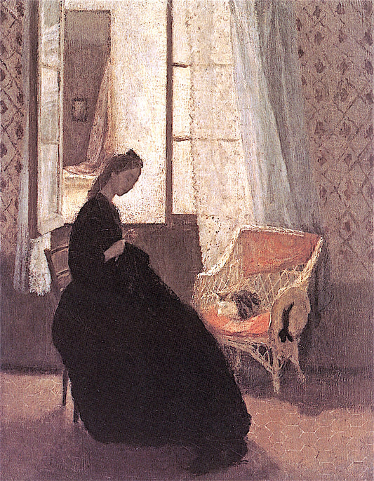 Le Chambre sur la Cour, vintage artwork by Gwen John, 12x8" (A4) Poster