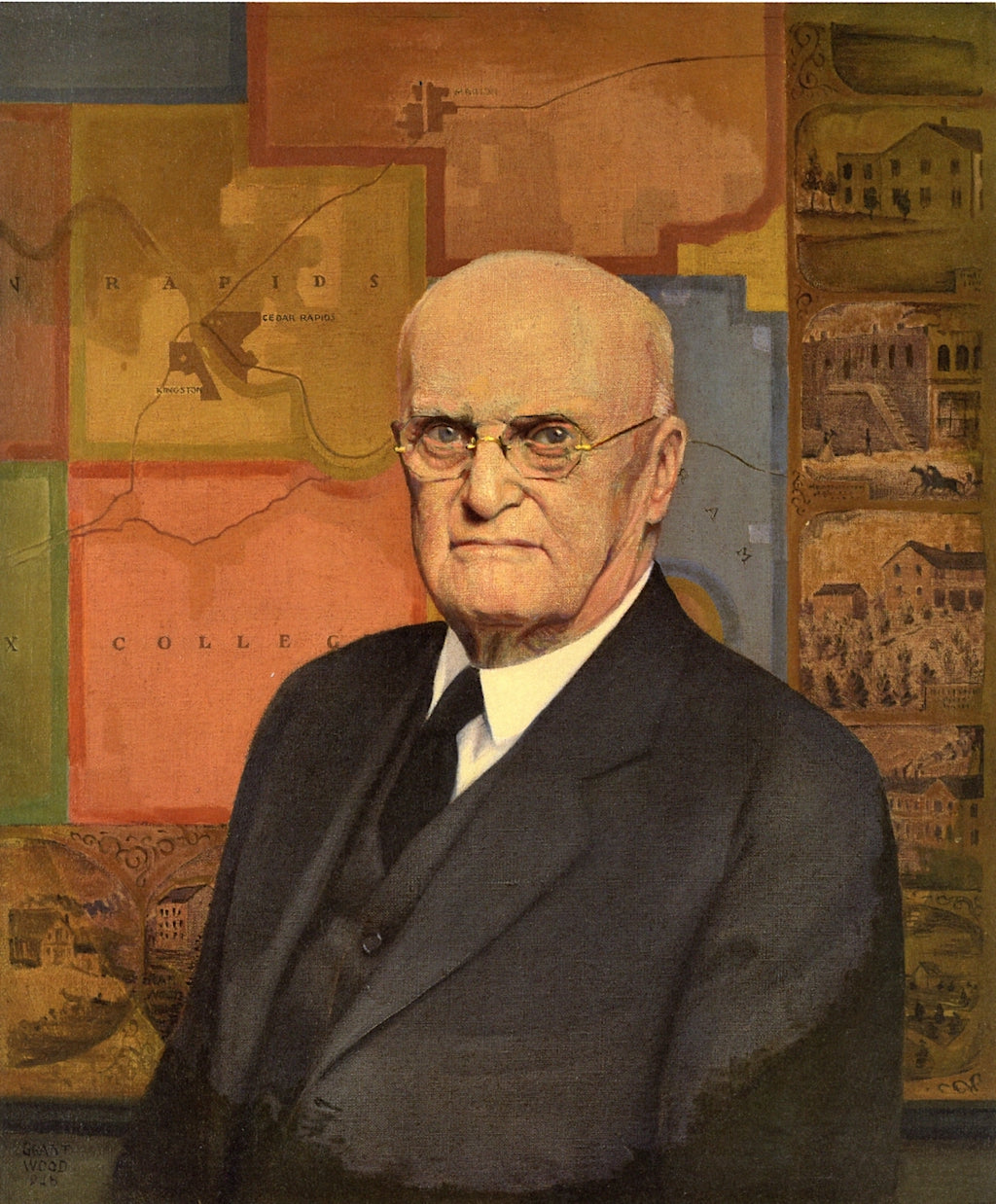 Portrait of John B. Turner, Pioneer by Grant Wood,16x12(A3) Poster