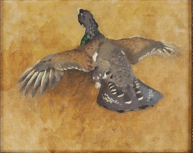 A Wood Grouse, vintage artwork by Bruno Liljefors, 12x8" (A4) Poster