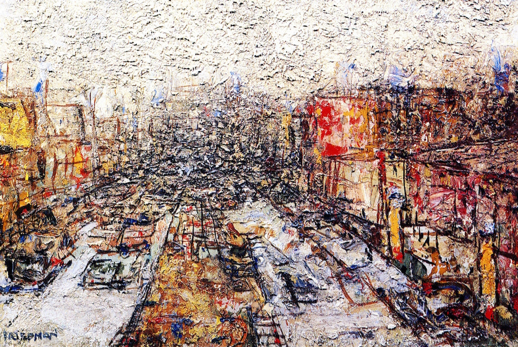 Main Street, vintage artwork by Arnold Friedman, 12x8" (A4) Poster