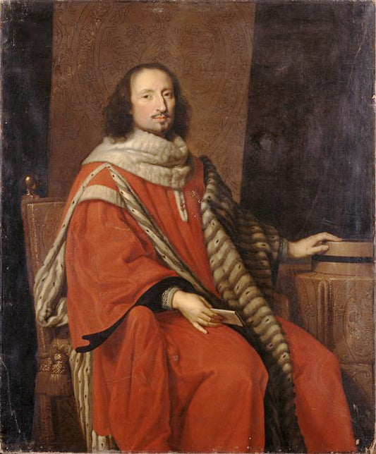 Guillaume de Lamoignon, Marquis de Basville, vintage artwork by Philippe Lallemand, 12x8" (A4) Poster