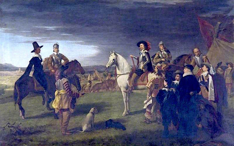 The Siege of Gloucester, 1643, vintage artwork by Robert Hawke Dowling, 12x8" (A4) Poster