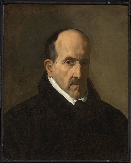 Louis de Gongora y Argote, vintage artwork by Diego Velázquez, 12x8" (A4) Poster