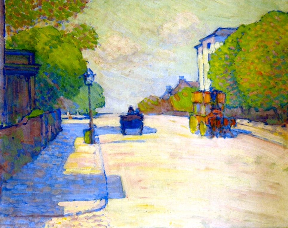 Adelaide Road in Sunlight, vintage artwork by Robert Bevan, 12x8" (A4) Poster