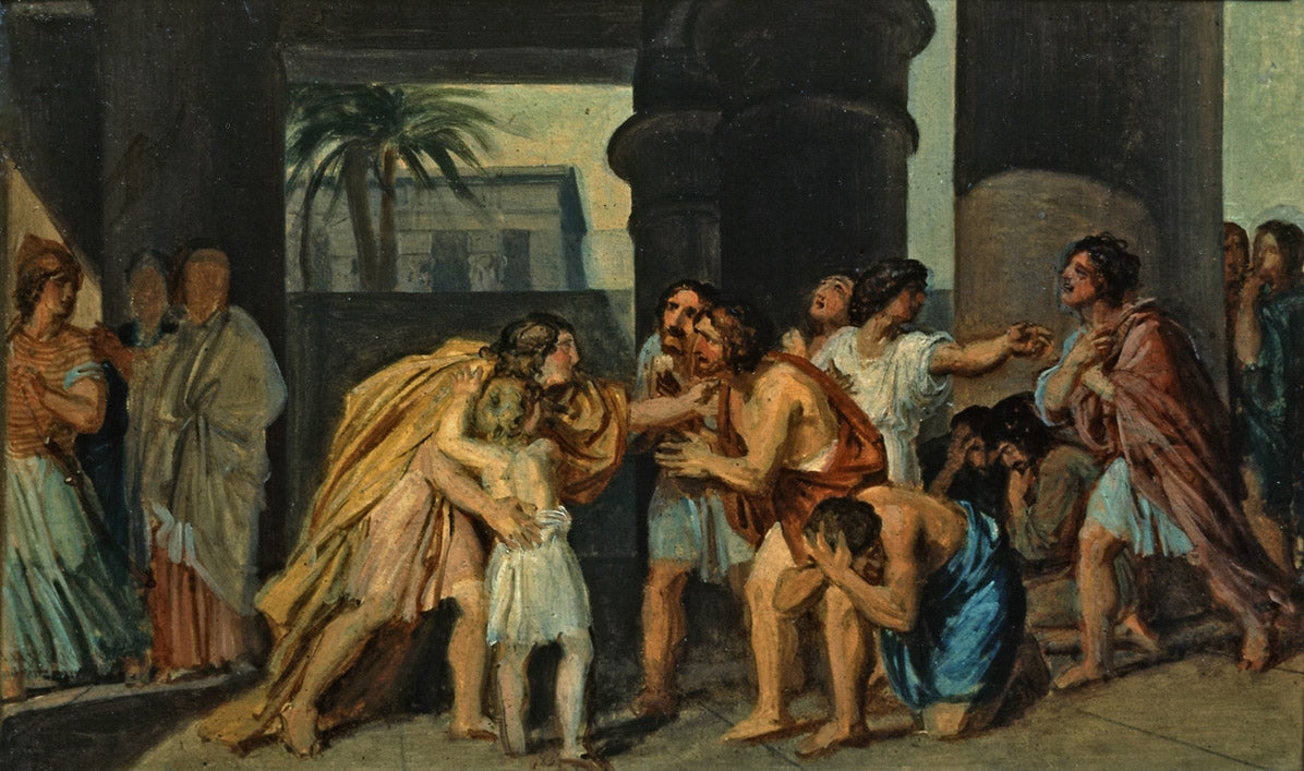 Joseph and His Brothers, vintage artwork by Alexander Ivanov, A3 (16x12") Poster Print