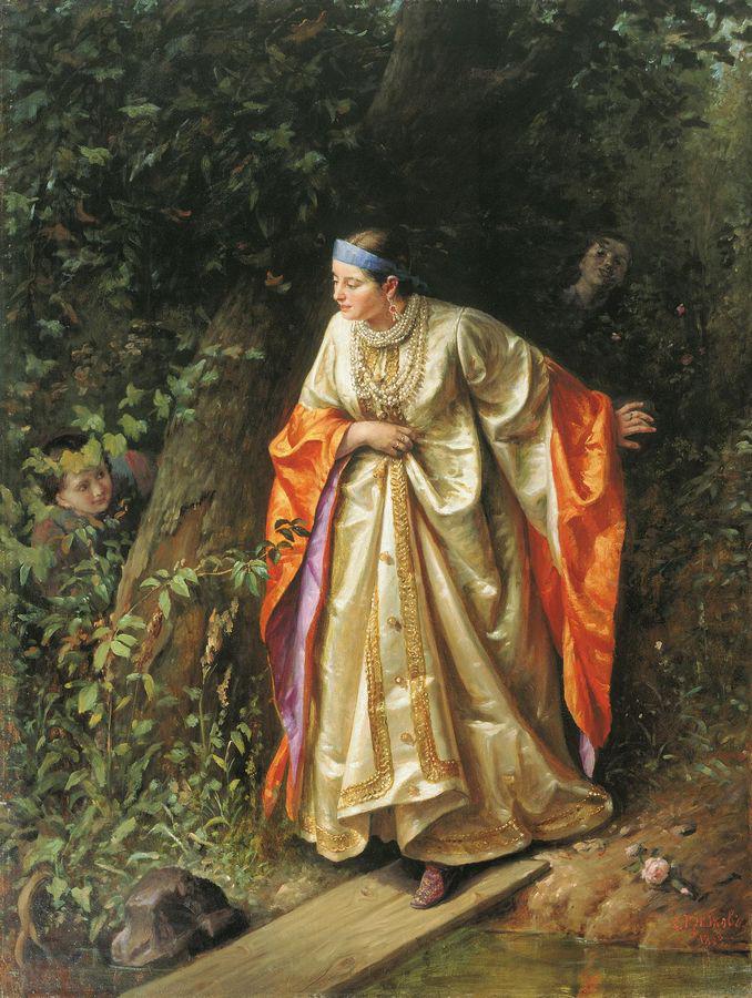 Hide And Seek, vintage artwork by Sergei Gribkov, A3 (16x12") Poster Print