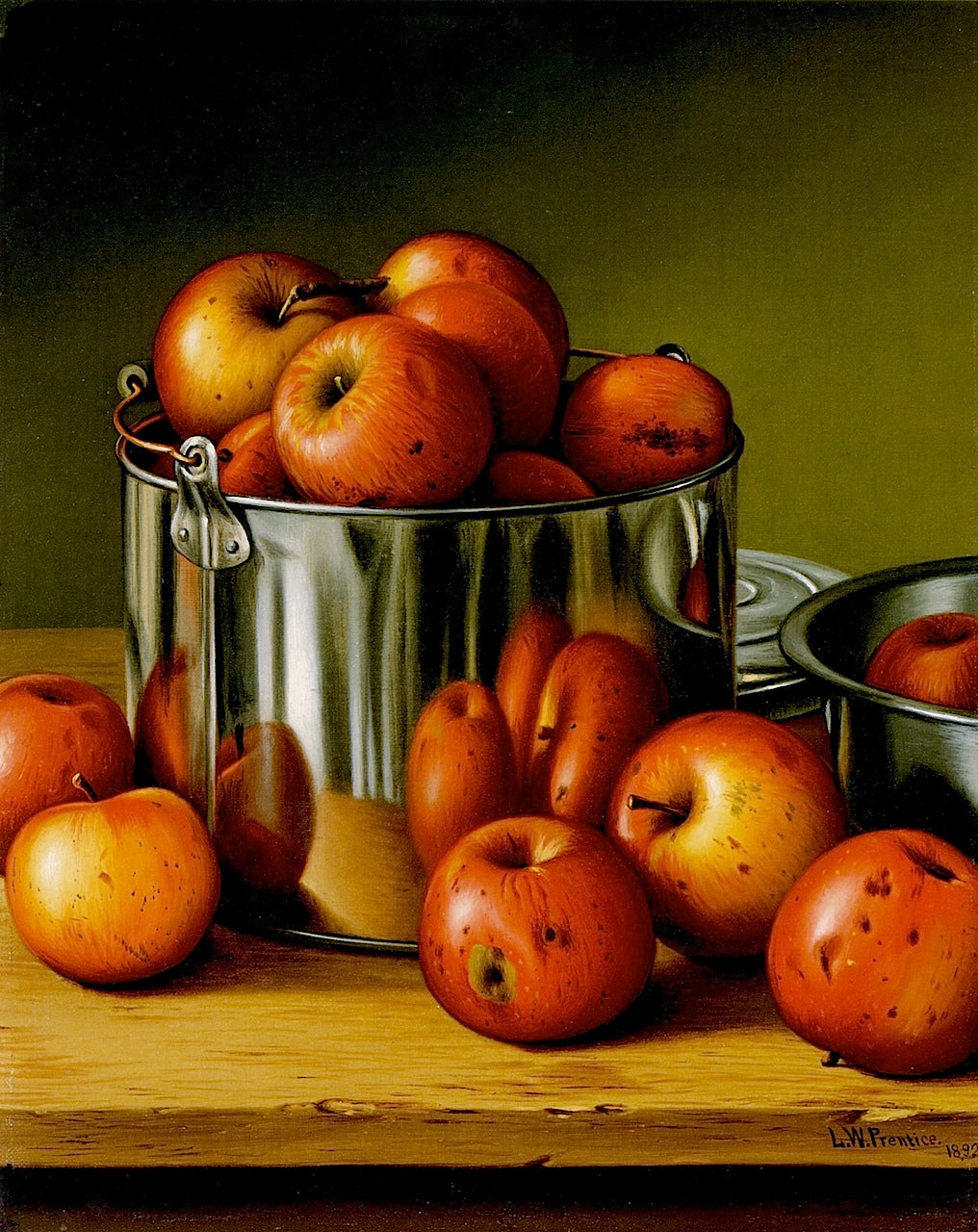 Apples in a Tin Pail by Levi Wells Prentice,A3(16x12")Poster